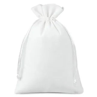 10 St. Samtbeutel 12 x 15 cm - weiß