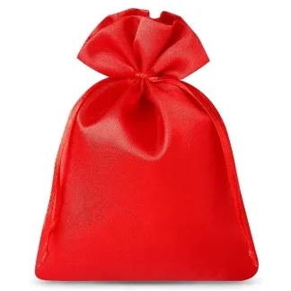 10 St. Satinsäckchen 10 x 13 cm - rot