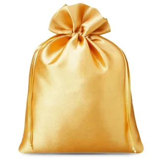 5 St. Satinsäckchen 18 x 24 cm - gold