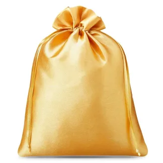 3 St. Satinsäcke 26 x 35 cm - Gold
